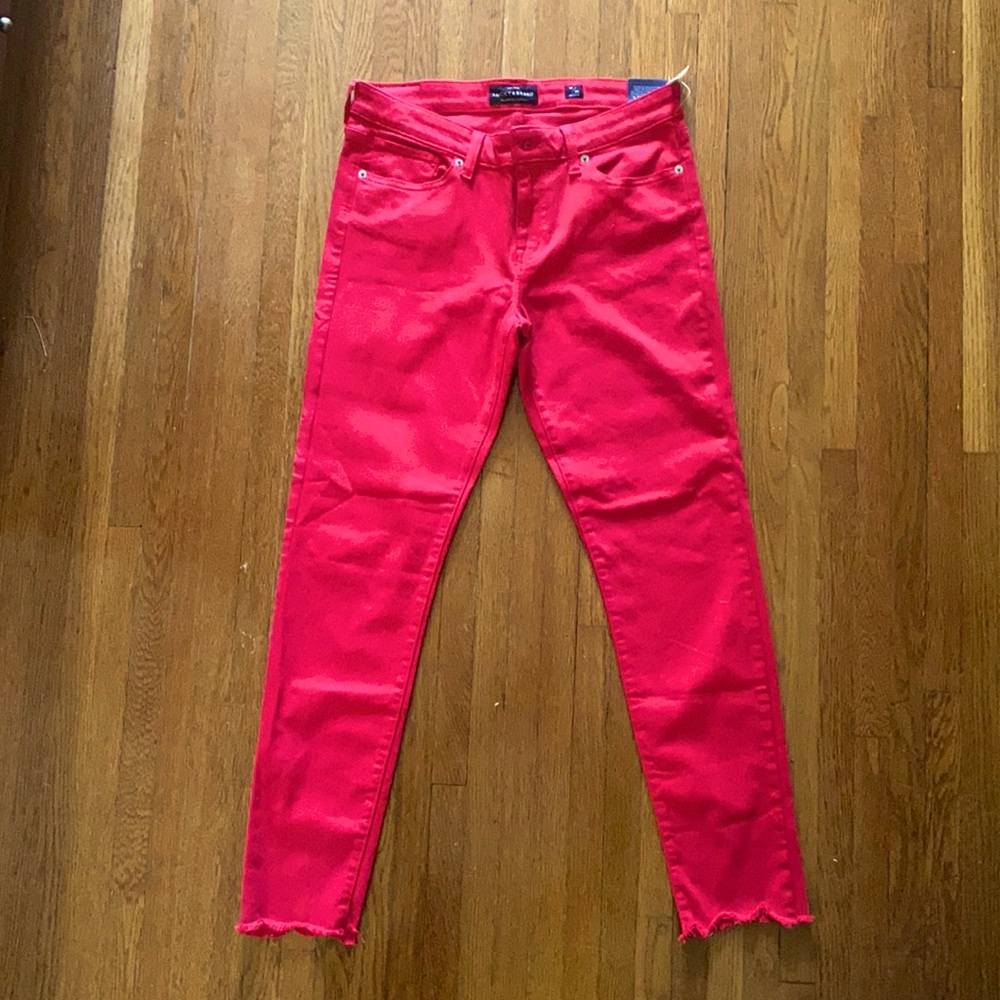 NWT Lucky Brand Stella Skinny Low Rise Red Jeans